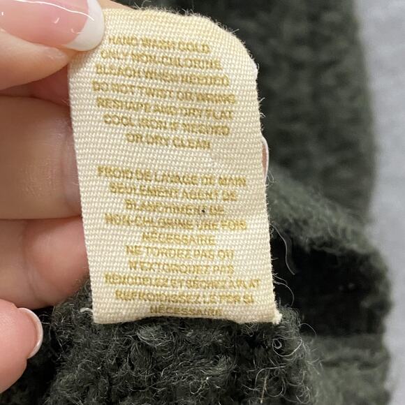 Free People Sweater Womens Medium Green Shawl Collar Snap Front Dolman Cardigan - Picture 5 of 8